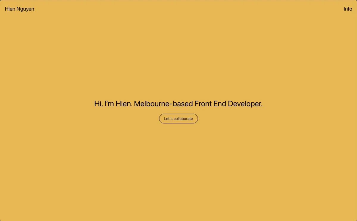 Personal website v1